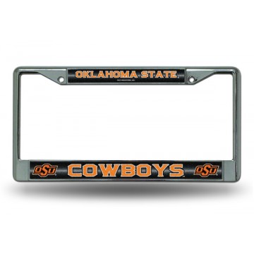 Oklahoma State Cowboys Glitter Chrome License Plate Frame 